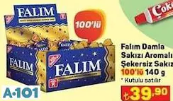 FALIM DAMLA SAKIZ AROMALI ŞEKERSİZ SAKIZ 100'LÜ